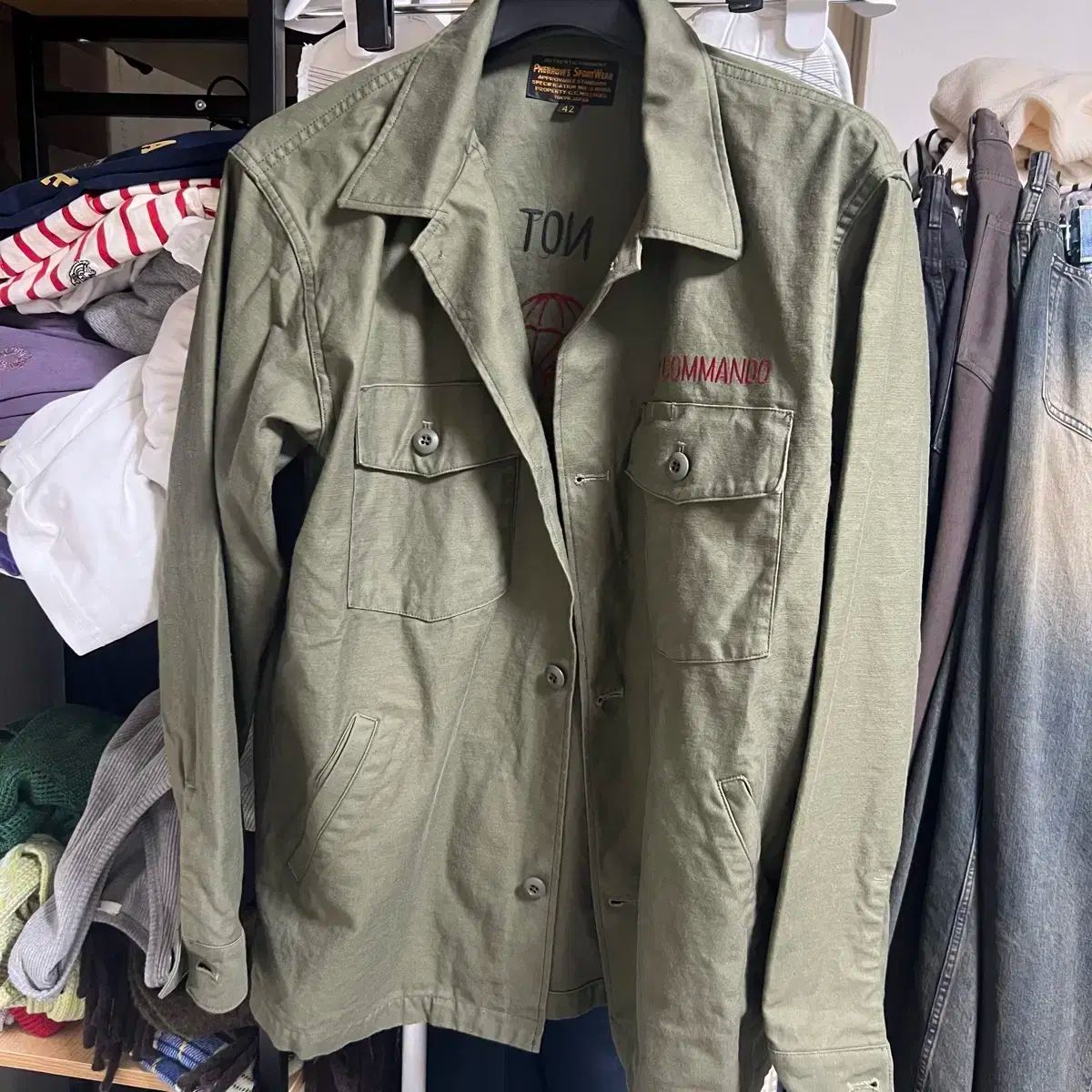 Pherrow s フェローズ ファティーグ ジャケット オリーブ 42 サイズ