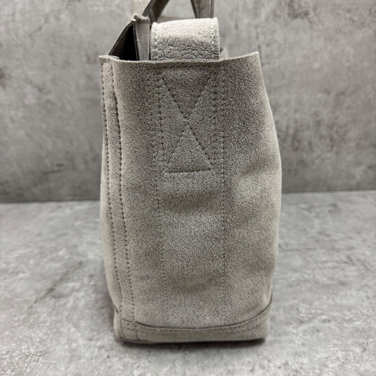 美品】zattu NEPPA マイクロファイバー スエード トートバッグ グレー