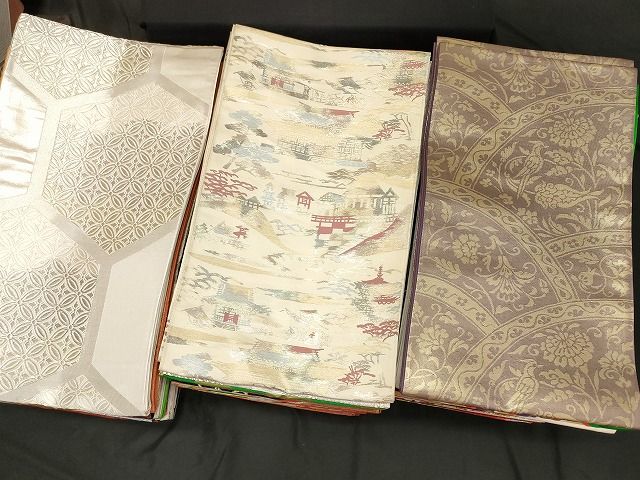 平和屋本店□袋帯 西陣 まとめて100点 鶴 鳥 蝶 風景 更紗 花柄 七宝