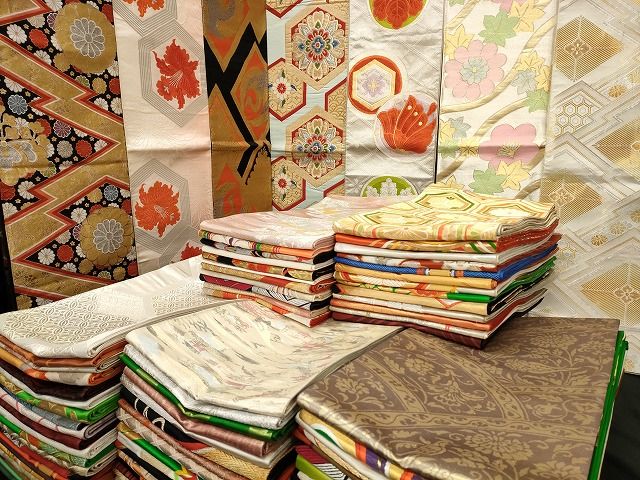 袋帯 西陣 まとめて100点 鶴 鳥 蝶 風景 更紗 花柄 七宝 宝相華 金銀糸 など 着用 多数 あり 全て正絹 se 3795