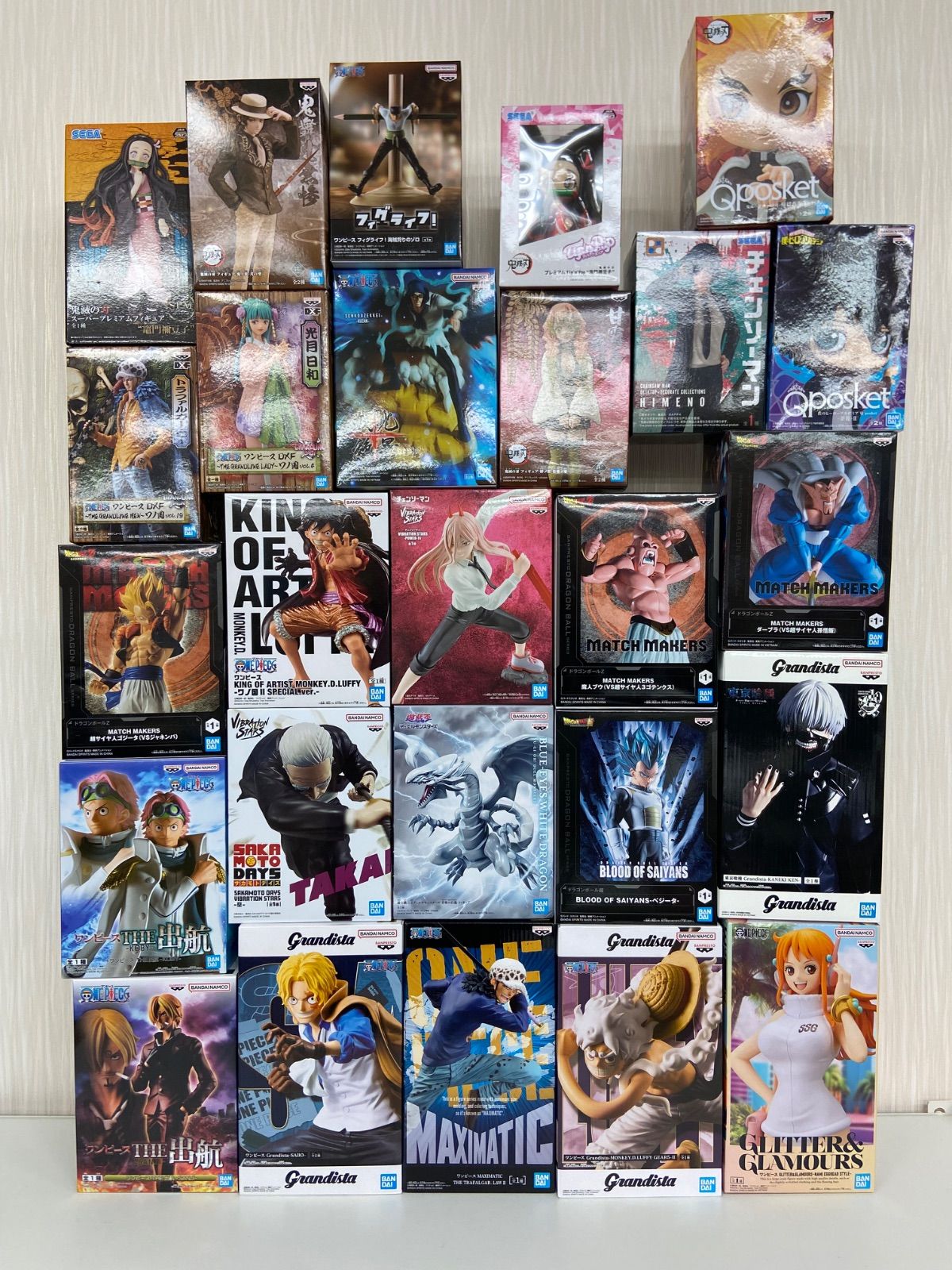 み内袋 混合 ジャンプ系 フィギュア まとめ 計26点 ワンピース 鬼滅の刃 ドラゴンボール チェンソーマン 東京喰種 サカモトデイズ 僕のヒーローアカデミア プライズ バンプレスト ME28-2815