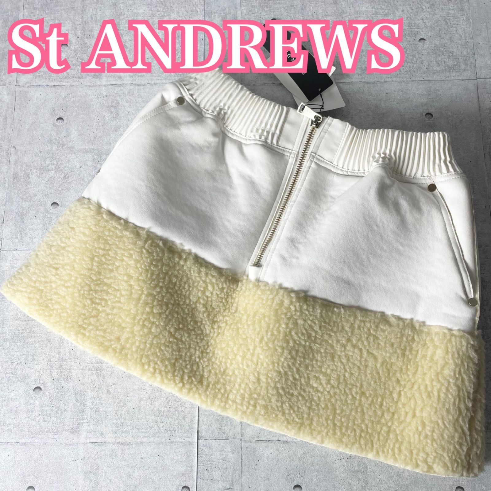 St ANDREWS セントアンドリュース ゴルフウェア ボア切り替え スカート Lサイズ