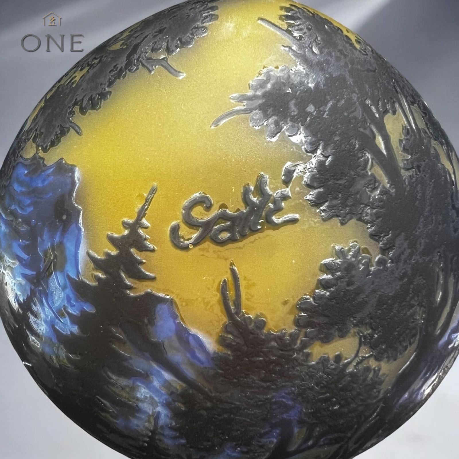 EmileGalle【正規輸入】高さ32㎝【証明書付属】ガレ復刻 2灯式