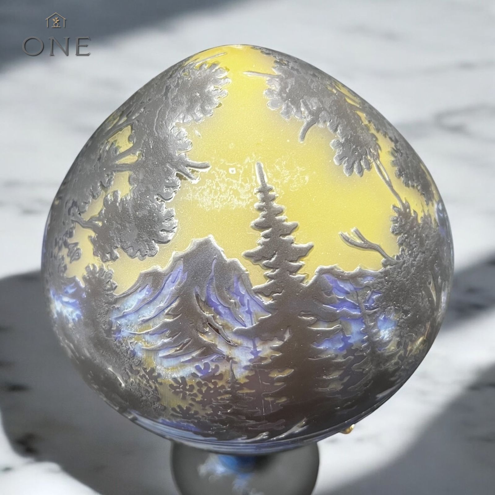 ◇証明書付◇EmileGalleエミールガレランプ カメオ彫 高さ32cm