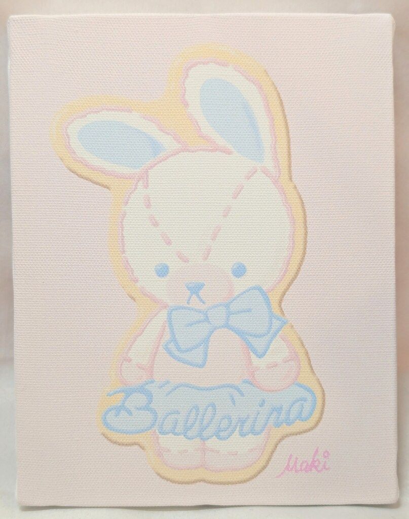 MAKIさん ミニキャンバス 18×13cm バレリーナ