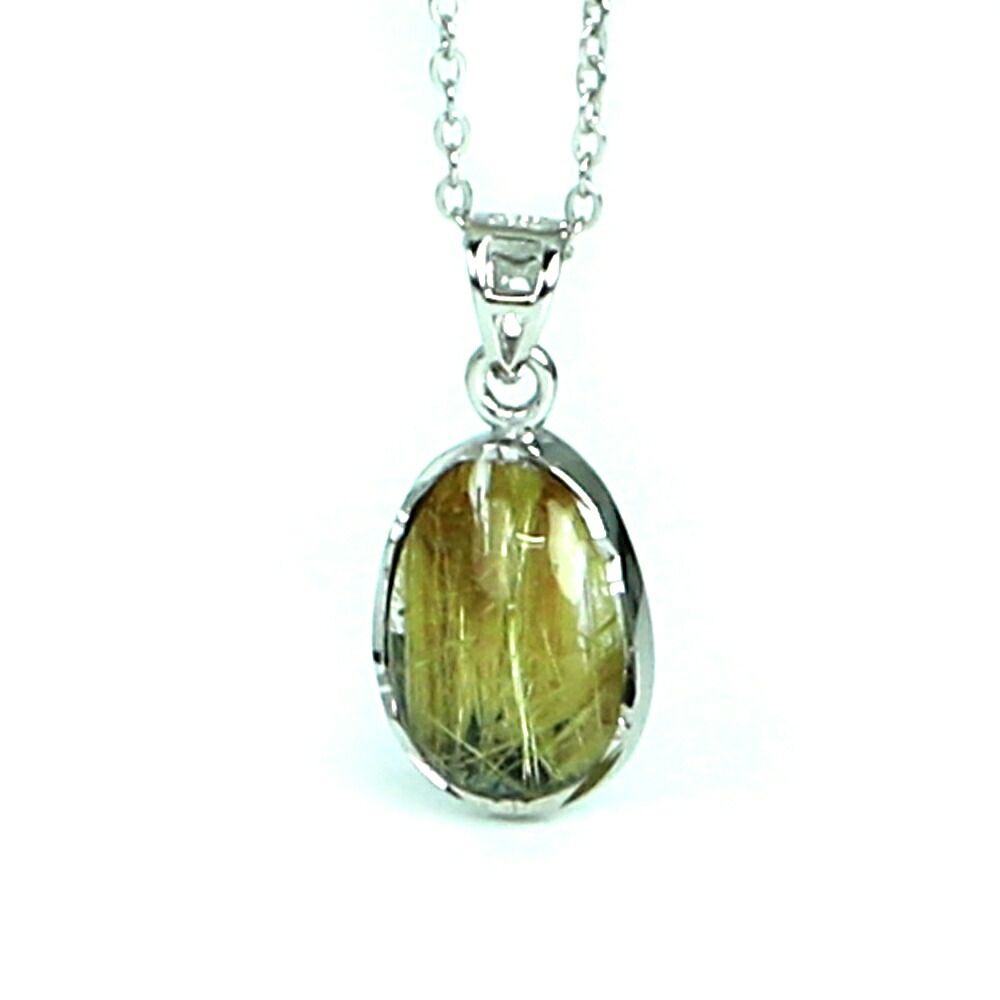 ルチルクォーツ ハイクオリティー シルバー プチペンダント パワーストーン 天然石 ハンドメイド