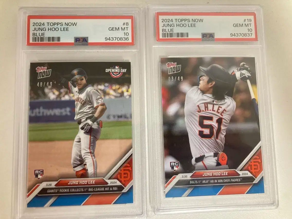 2024 ルーキー 李政厚（イ・ジョンフ） 49限定 初HOMERUN Semicolon 初ヒット PSA10 出品