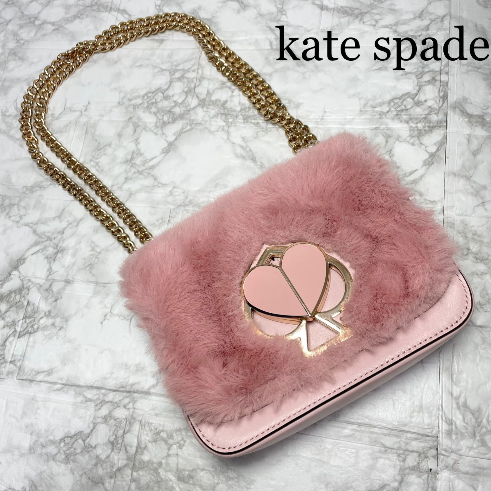 kate spade ニコラ ファー ツイストロック チェーンショルダー 【公式 