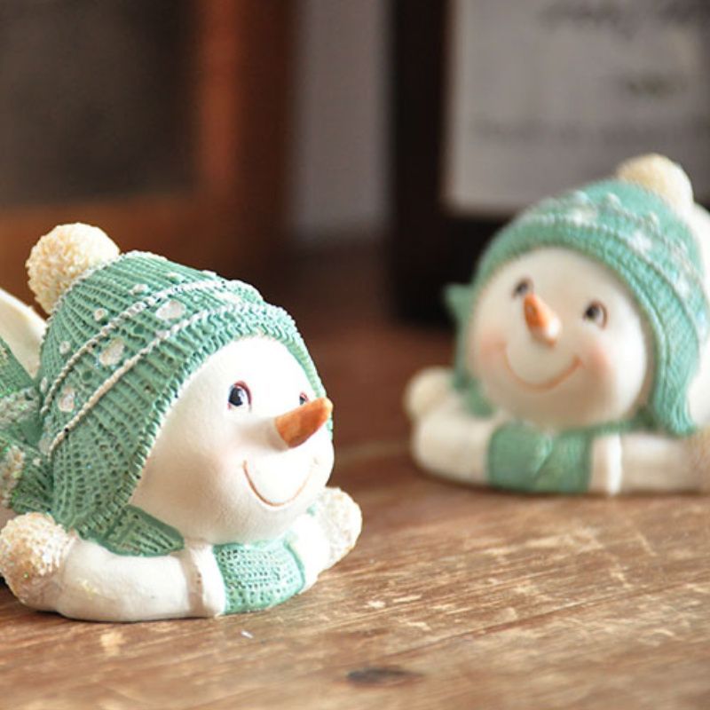 ★ かもめ★雪だるまーず★お家オブジェ★ガーデンオブジェ★ 置物 オブジェ ガーデンオーナメント 2つの雪だるま スノーマン 可愛い