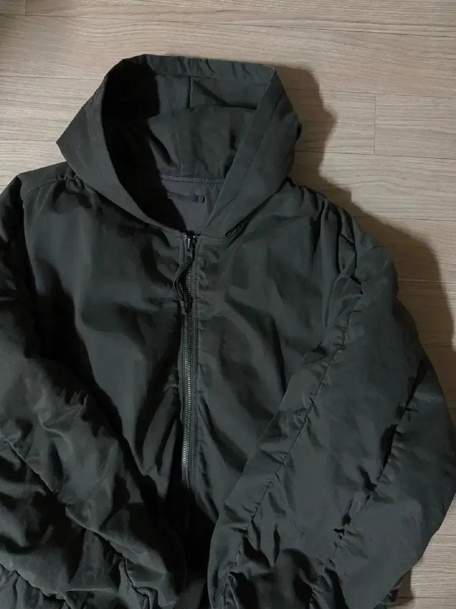 BRANDED WHO フード MA-1 ブルゾン ジャケット カーキ XL