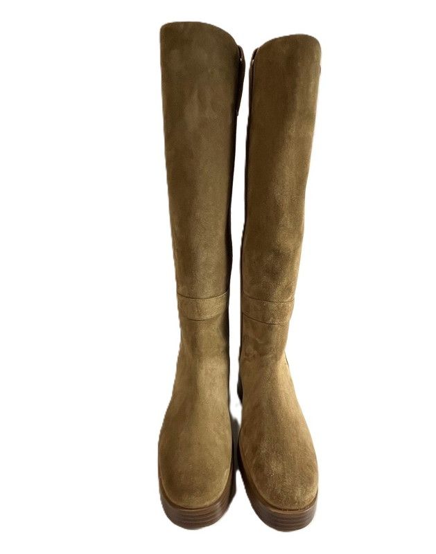 HERMES エルメス Horse ホース ロングブーツ ヴォー ヴェロア スウェード ブラウン 37 1 2 183-250204-SS-08-ich