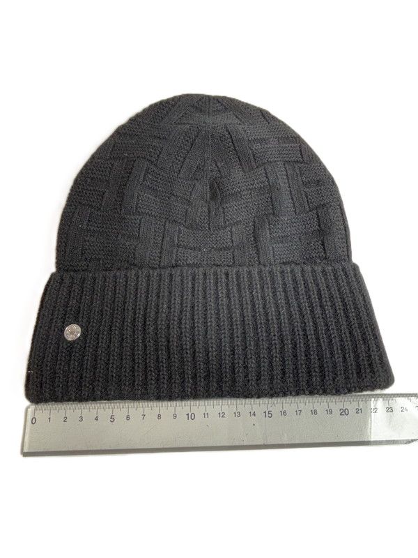  HERMES エルメス フレカンス ニットキャップ ウール100％ ブラック М 185 250225 SS 07 ich キャップ 帽子