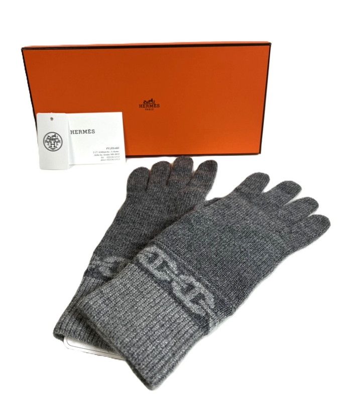 HERMES エルメス ヘヴン シェーヌダンクル 手袋 カシミヤ 187-250225-SS-10-ich