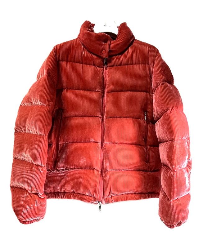 モンクレール COPENHAGUE GIUBBOTTO F10931A52100 V0080 536 サイズ3 ダウンジャケット コーデュロイ レッド 169-250309-SS-01-ich