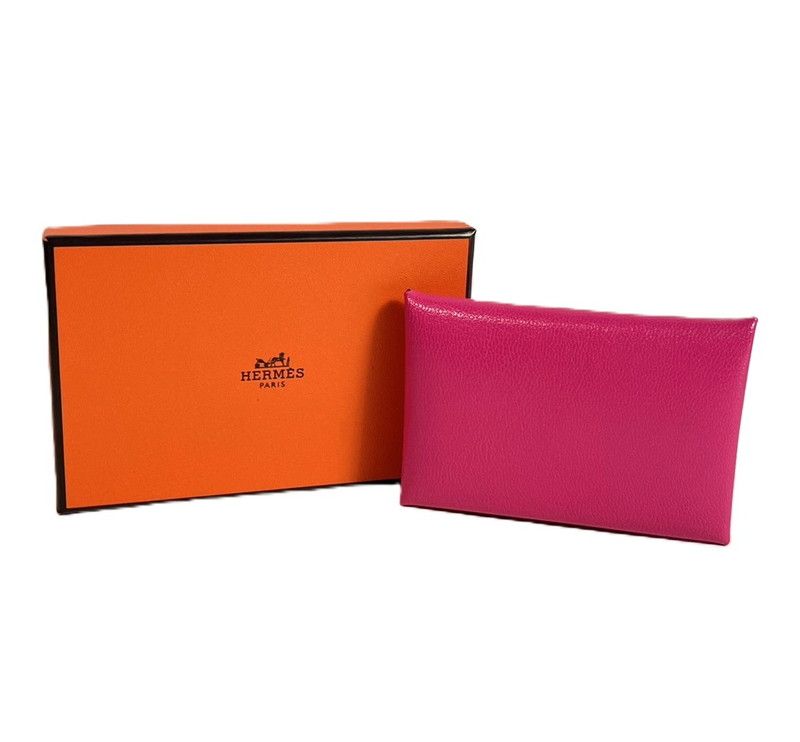 HERMES エルメス HERMES エルメス カルヴィ シェーブル ローズポップ ピンク コインケース 181-250513-SS-04-ich