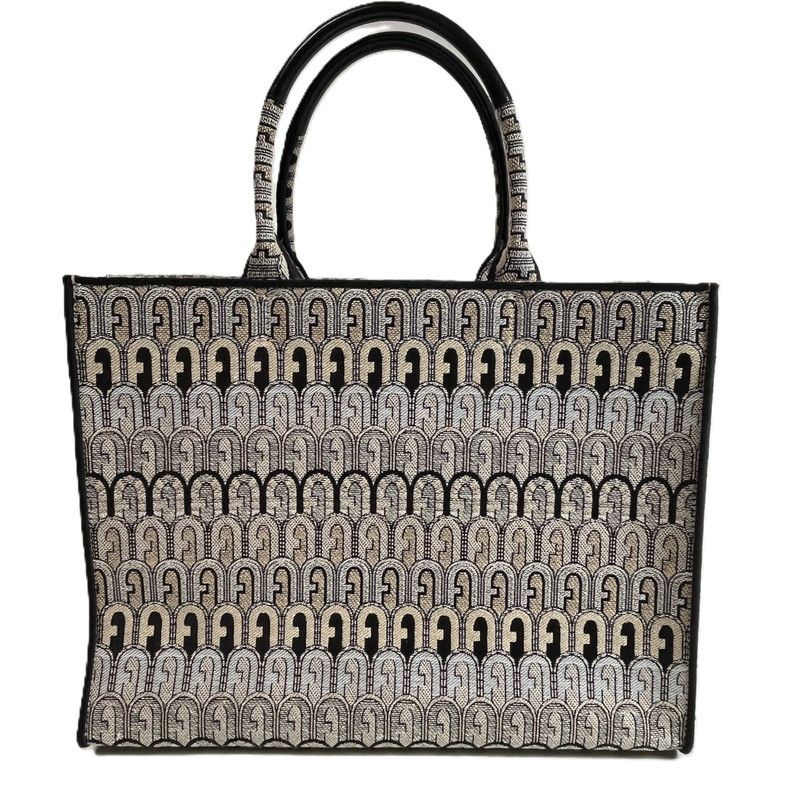 FURLA フルラ トートバッグ オポチュニティ アイボリー ブラック 180 250608 SS 05 ich