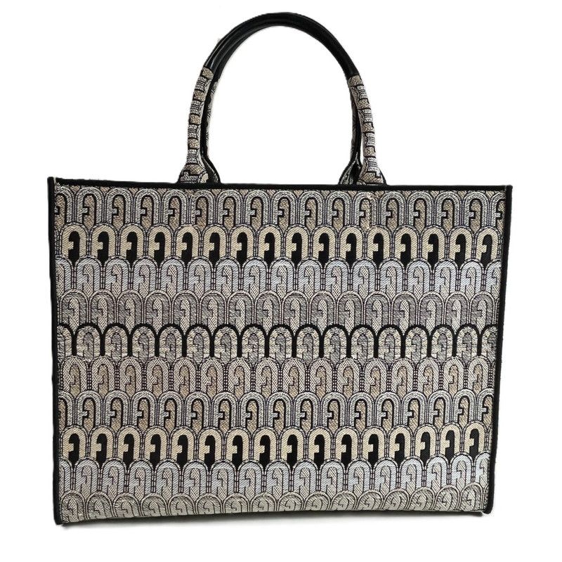 FURLA フルラ トートバッグ オポチュニティ アイボリー×ブラック 180-250608-SS-05-ich