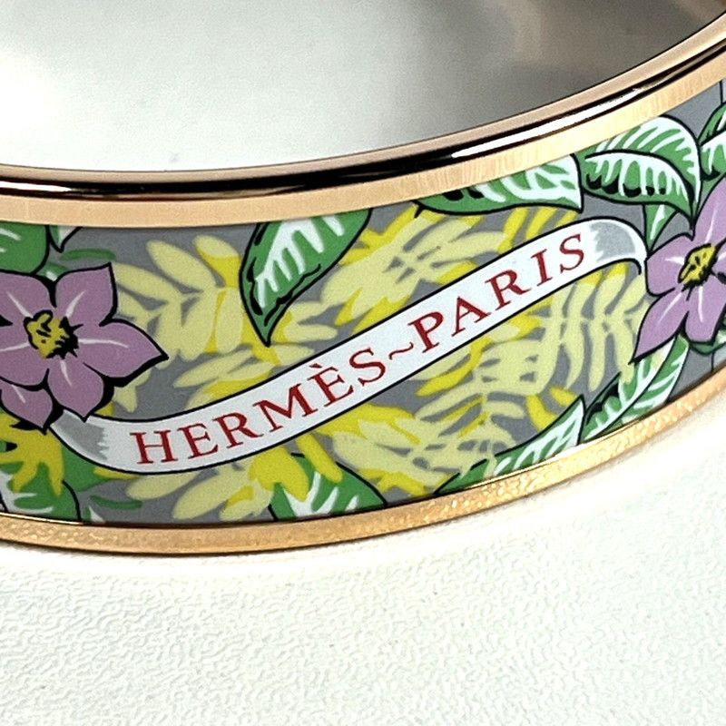  HERMES エルメス エナメルブレスレット パット ドゥ ヴルール ラージ バングル 182-250706-SS-04-ich バングル リストバンド アクセサリー