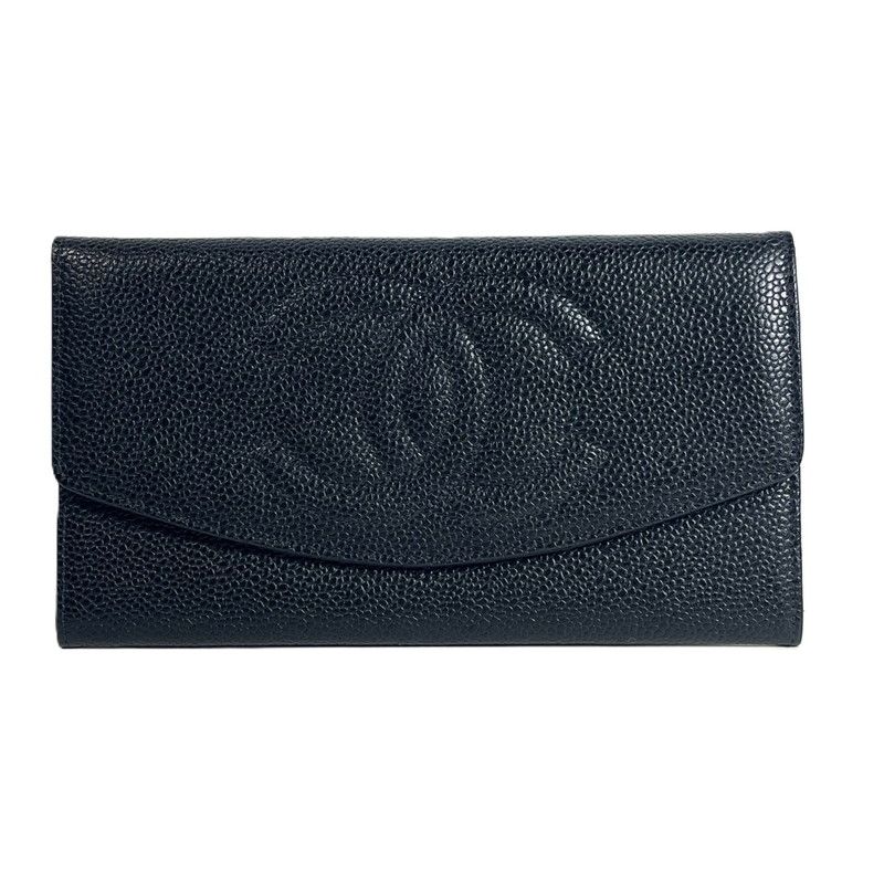 CHANEL シャネル キャビアスキン 長財布 ココマーク 181-250706-SS-02-ich