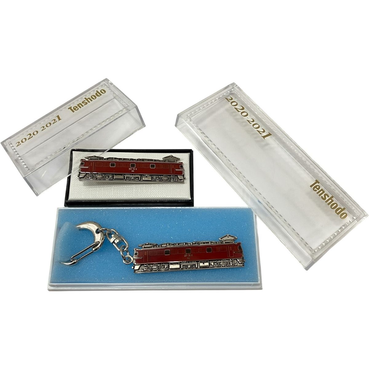 天賞堂 2020-2021 ED72 キーホルダー ネクタイピンセット 鉄道 中古