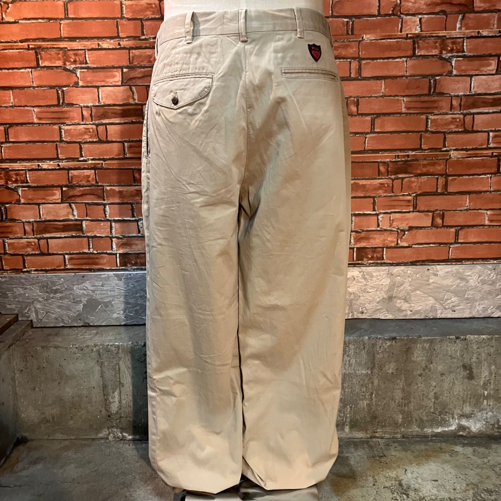 USA古着 90s ポロラルフローレン チノパン ワイド バギー シティボーイ