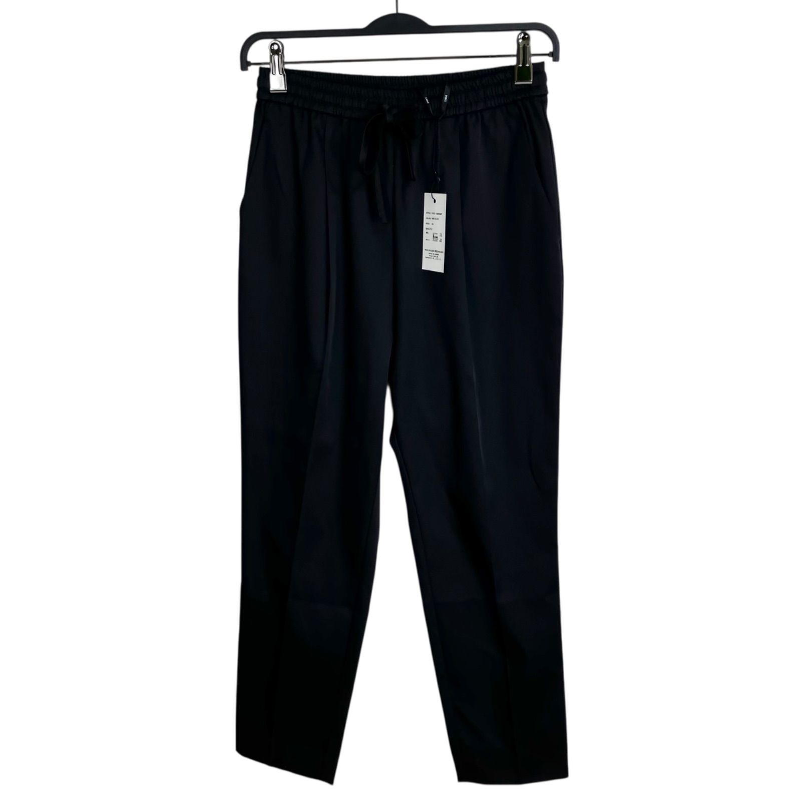 Yori シャイニーツイルスティックパンツ 38 ブラック 黒 ヨリ カジュアルパンツYR22-23043SP