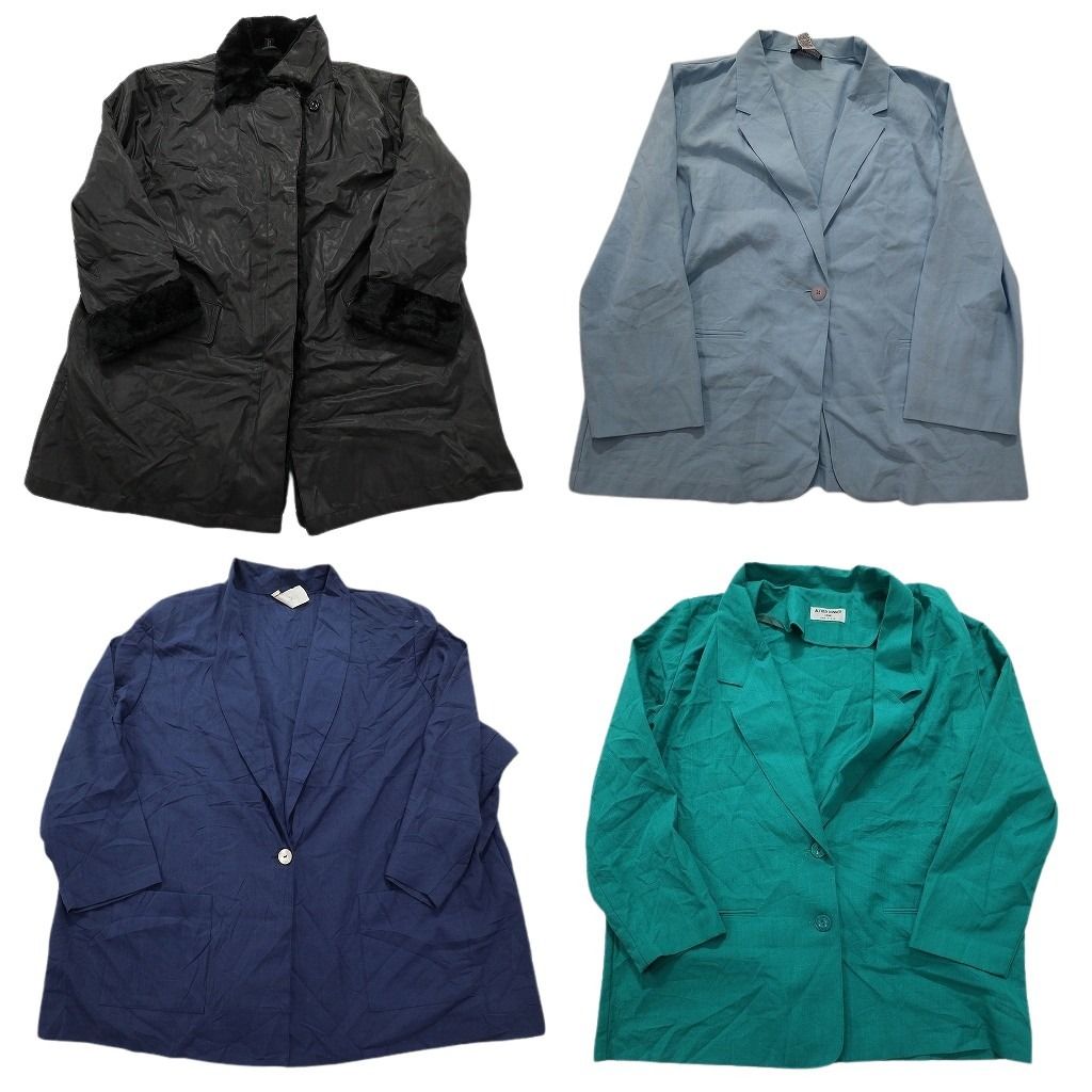 古着卸 コート MIX 4枚セット レディース ファー イージーテーラード 一枚地 古着 NC5819