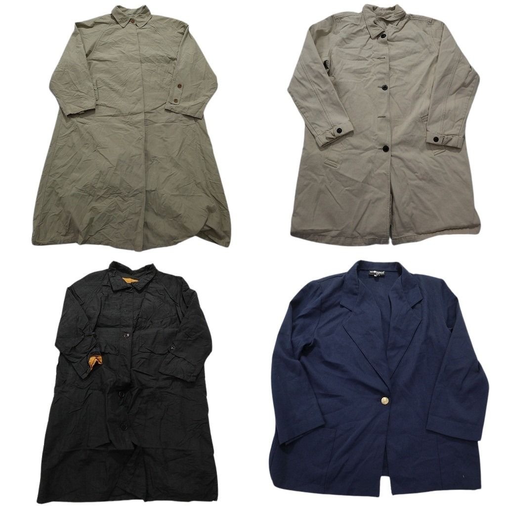古着卸 コート MIX 4枚セット レディース ステン 一枚地 テーラード 古着 NC5808