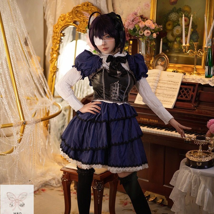 中二病でも恋がしたい 小鳥遊六花 打ち合わせ衣装 ロリータ コスプレ 洋装 アニメ 衣装 イベント 舞台 邪王真眼の使者が現世に舞い降りる 幻想と現実を繋ぐ六花の契約衣装