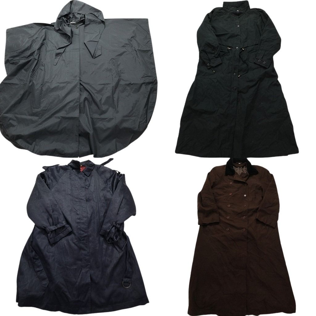 古着卸 コート MIX 4枚セット レディース ポンチョ ダブルブレスト スタンド ベルト付き 古着 NC5807