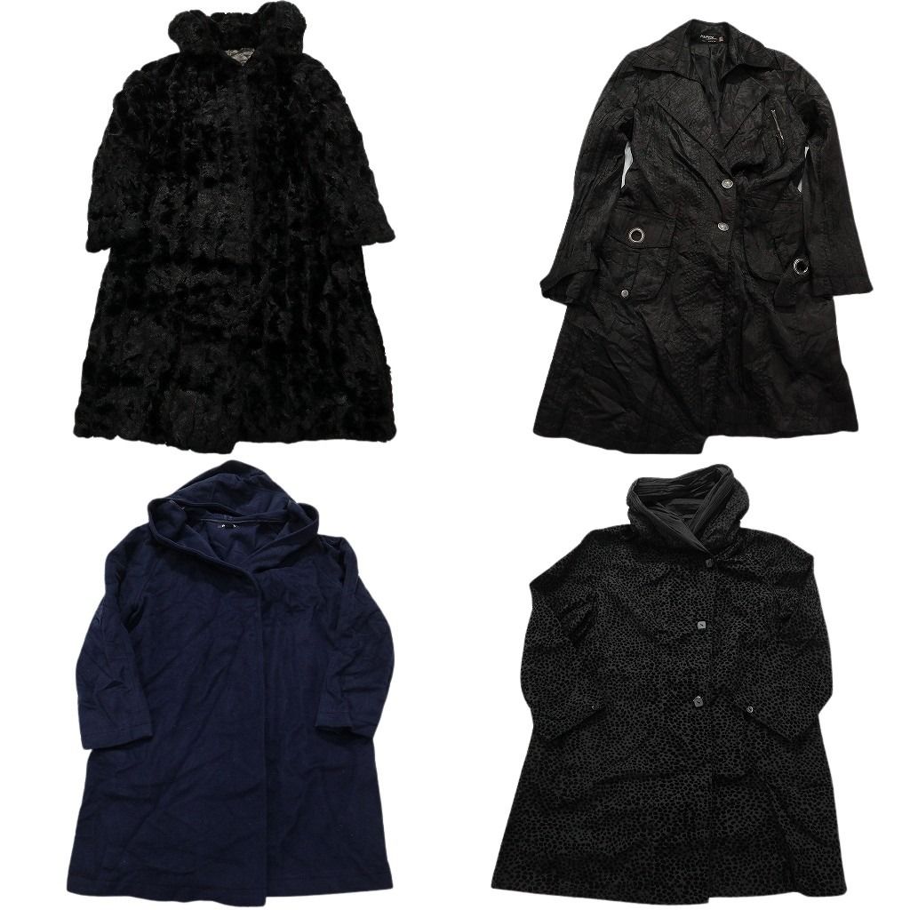 古着卸 コート MIX セット レディース ファーコート フード ジップポケット 古着 NC 5806