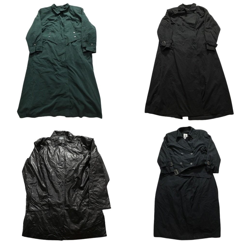 古着卸 コート MIX 4枚セット レディース ダブルブレスト エポレット ベルト付き 古着 NC5824