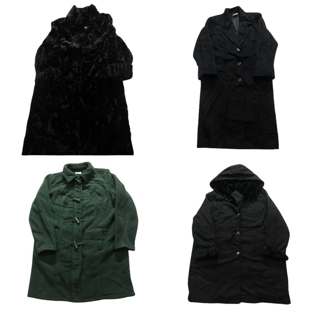 古着卸 コート MIX 4枚セット メンズ フード トグルボタン ブラック 古着 NC5840