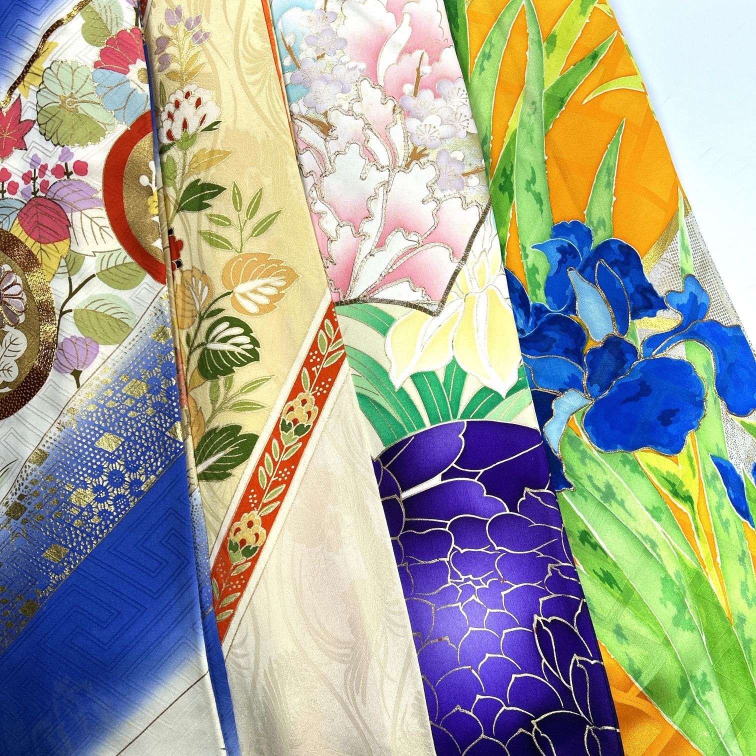 振袖 正絹 着物 同梱 リメイク用 着付け L 176