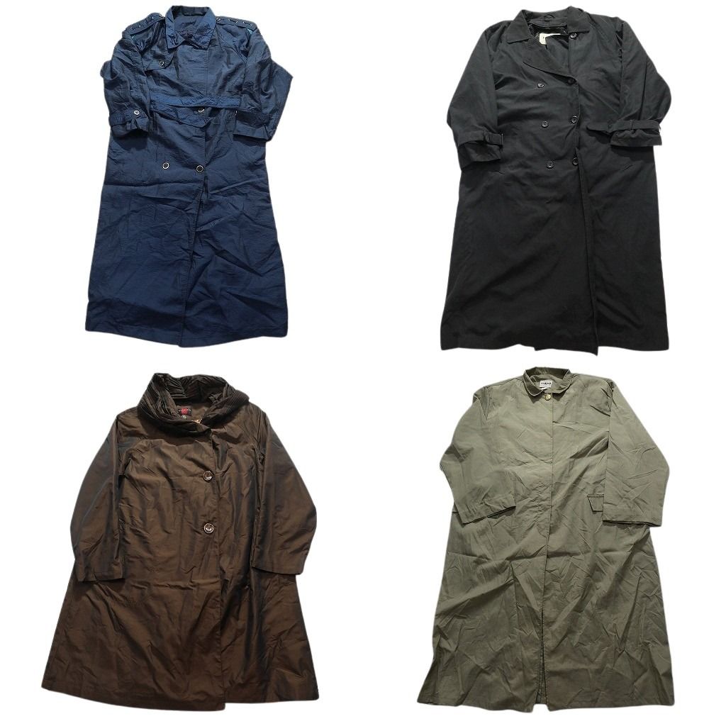 古着卸 コート MIX 4枚セット レディース ステン ロングコート ダブルブレスト 古着 NC5835