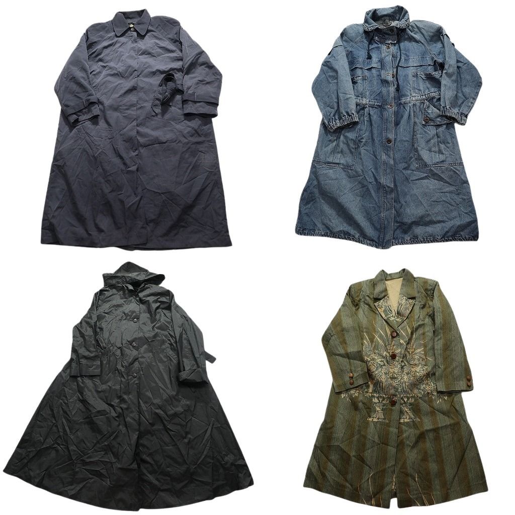 古着卸 コート MIX 4枚セット レディース デニム ステン ストライプ 古着 NC5834