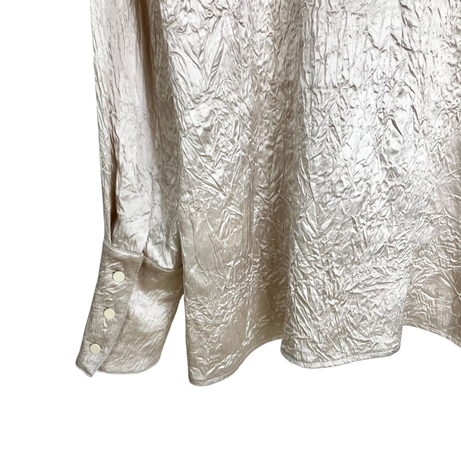  PRANK PROJECT Washed Pleats Shirt F アイボリー プランクプロジェクト ワッシャープリーツシャツ 長袖 長袖 シャツ ブラウス