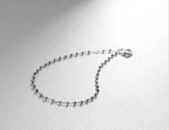 cocoshnik 17cm チェーン × ビジュー シルバー ヴィンテージ ブレスレット