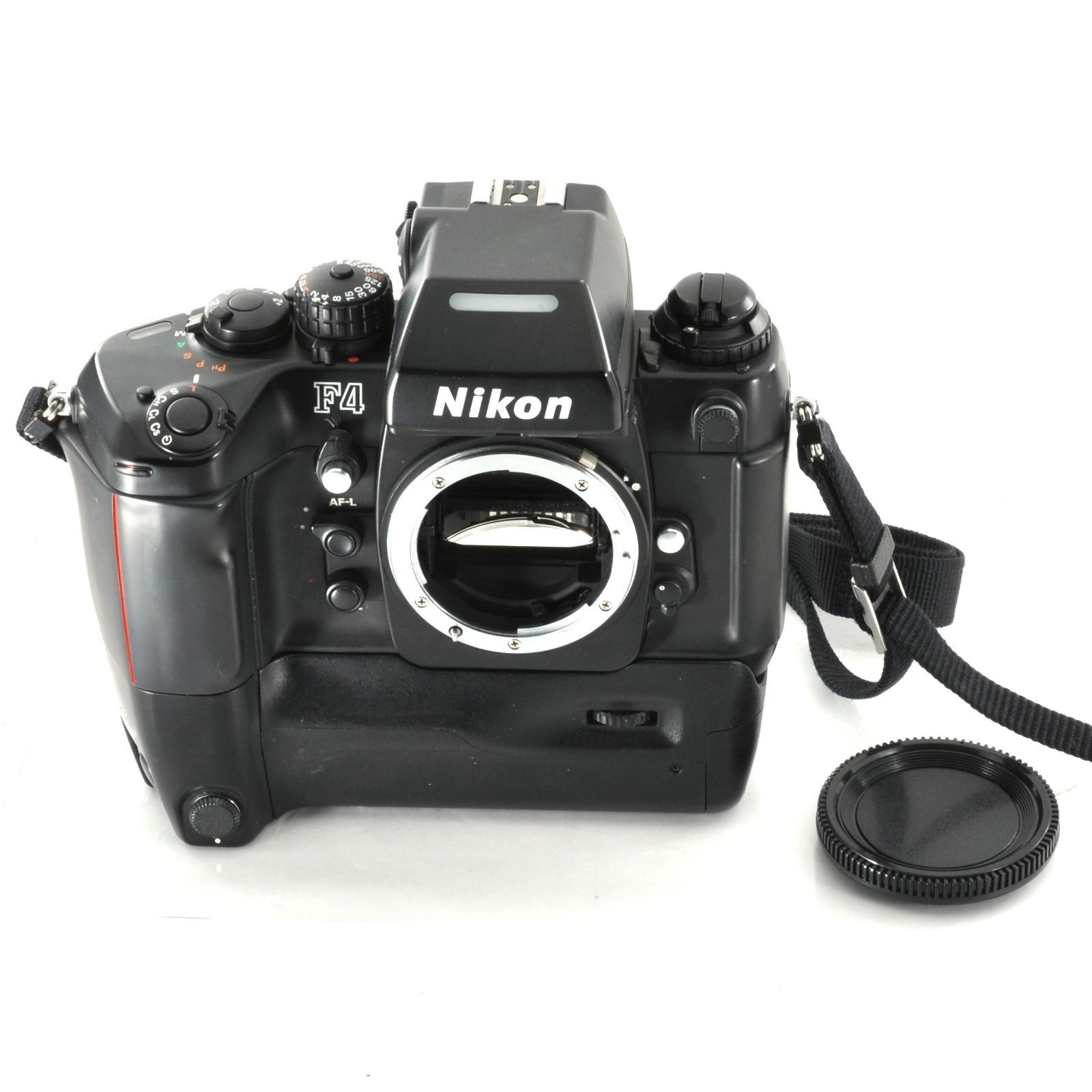 フォーカス調整できる方は かも ニコン Nikon F4E フィルムカメラ ストラップ付き M843