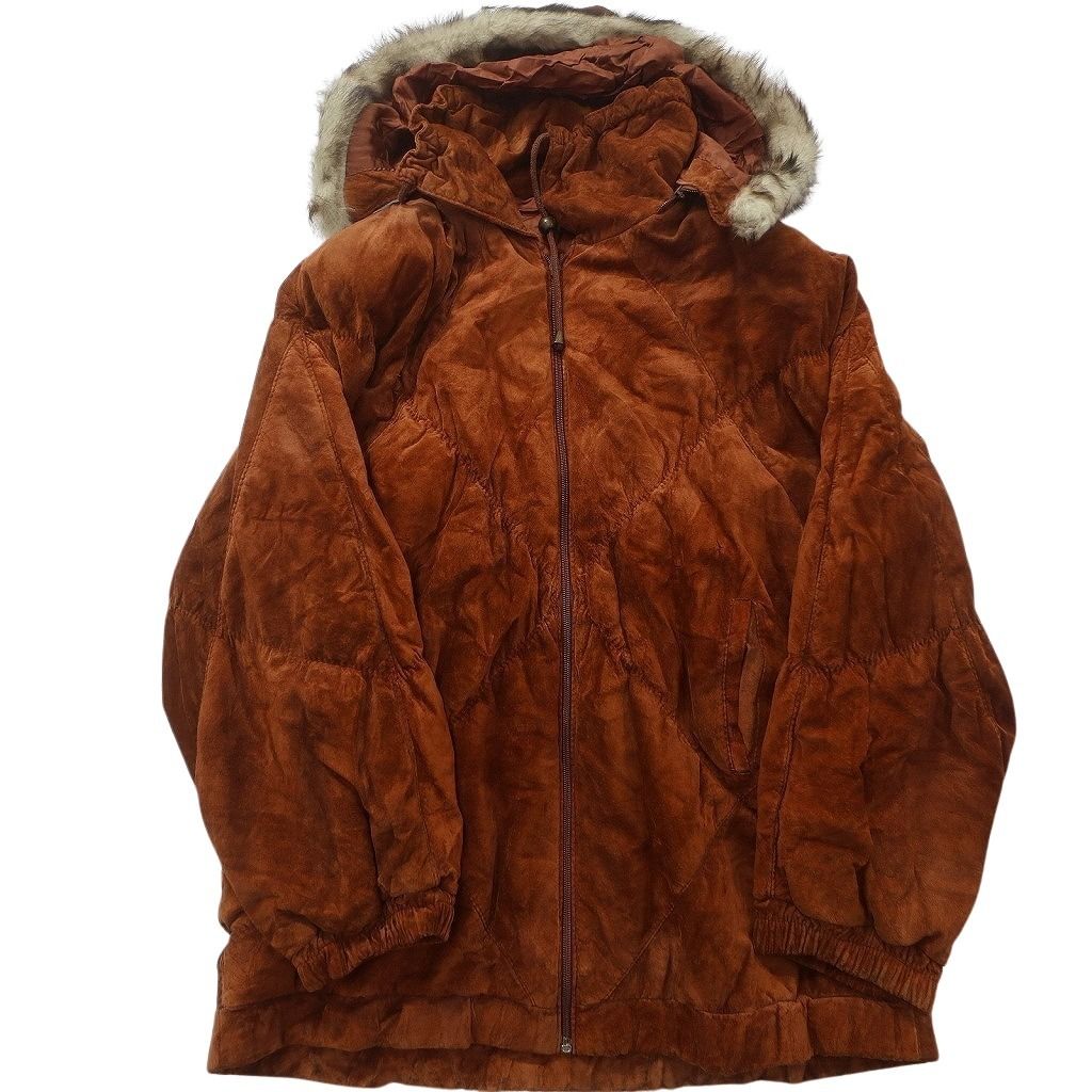 古着卸 レザー ジャケット MIX 2枚セット レディース フリンジ フード ファー スエード調 フルジップ 古着 NC6018