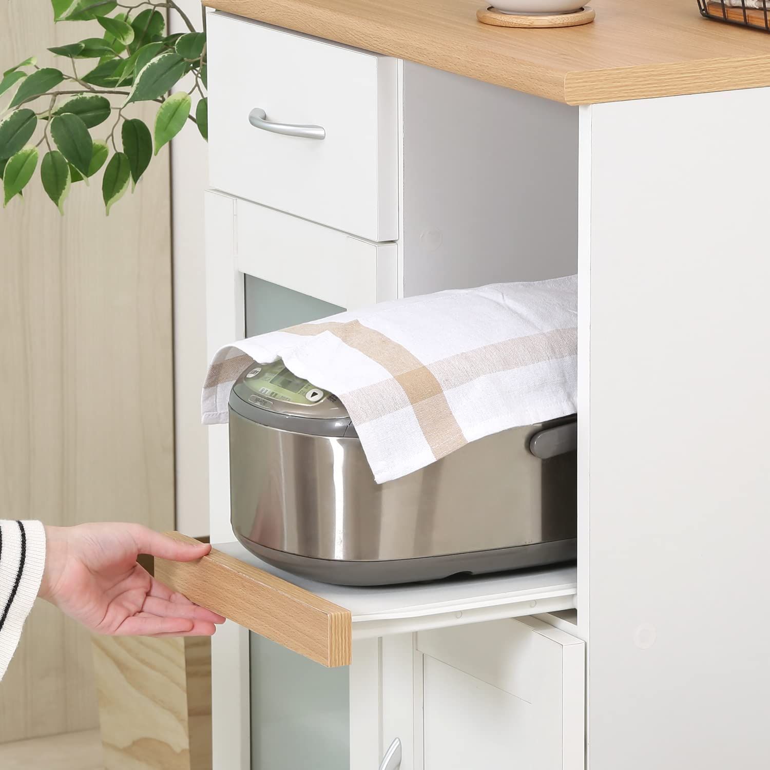 特価セール】不二貿易 キッチン収納 食器棚 幅60×奥行39.5×高さ89cm