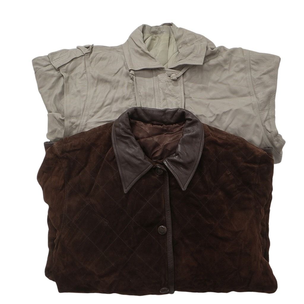 古着卸 レザー ジャケット MIX セット レディース キルティング エポレット ドローコード 古着 NC 6015