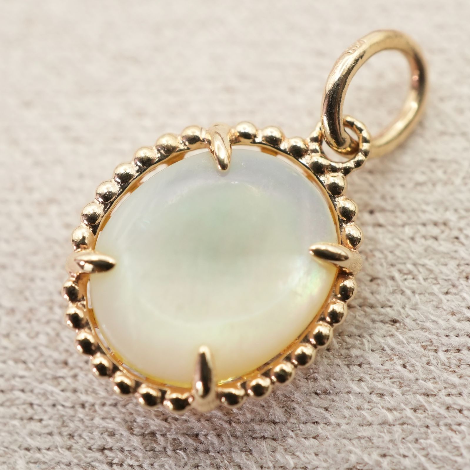 アガット レモンクォーツ チャーム k10 アガット10k レモンクォーツ白