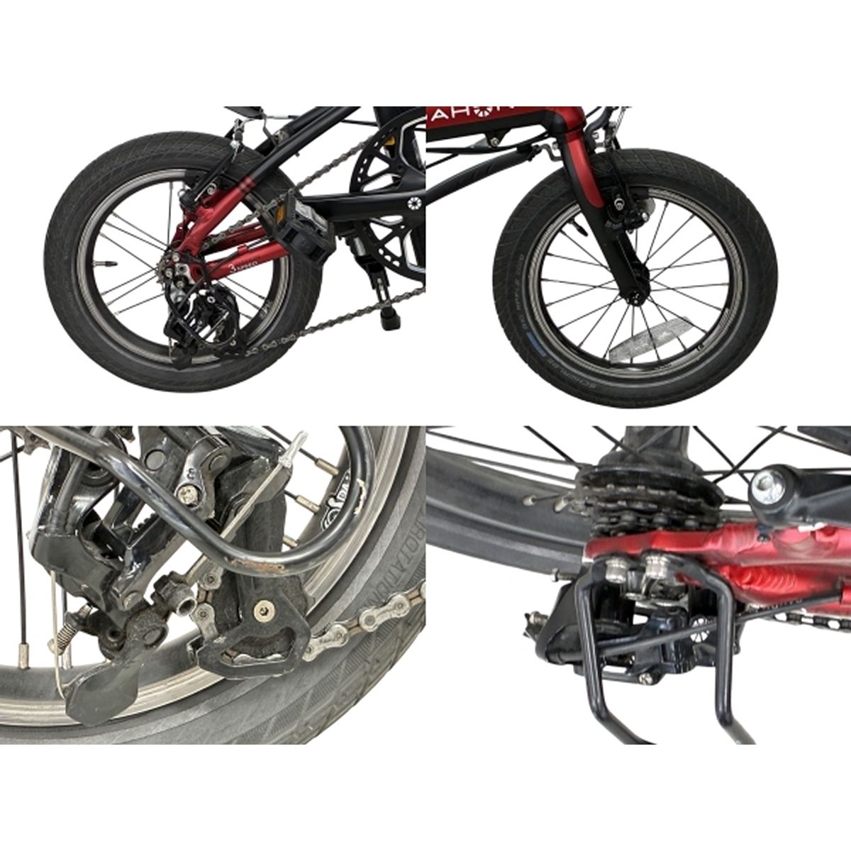 DAHON K3 折りたたみ自転車 14インチ 3段変速 レッド マットブラック