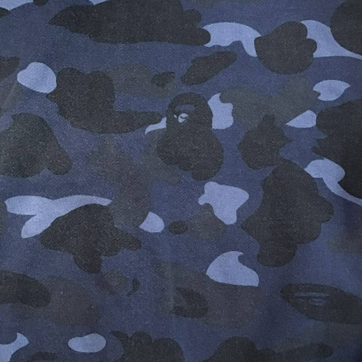 初期 Blue camo フルジップ パーカー Mサイズ a bathing ape BAPE full zip hoodie エイプ ベイプ アベイシングエイプ NIGO 迷彩 フルジップパーカー メンズ カモフラージュ 恐竜 迷彩柄