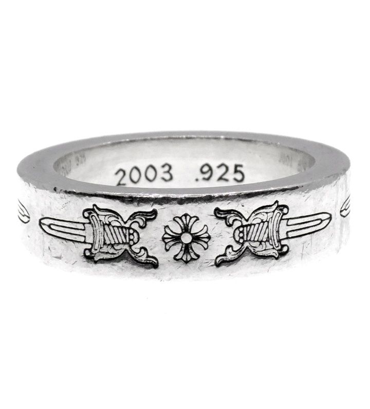 クロムハーツ CHROME HEARTS 6mm SPECER DGR PLS スペーサー ダガー プラス シルバー リング h6086