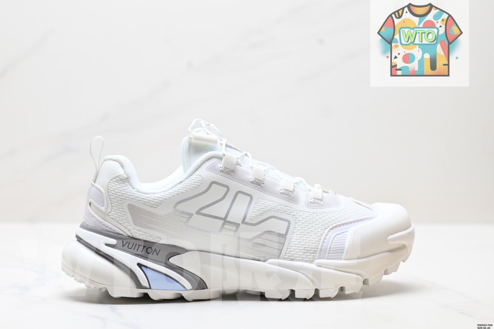 Louis Vuitton ルイ ヴィトン Runner Tatic シリーズ レース式厚底 ロートップ アウトドア登山シューズ WTO輸入1