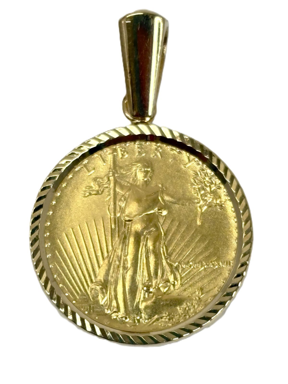 K 14枠 22 ペンダント 1987年 イグールコイン 1 10オンス 4 g