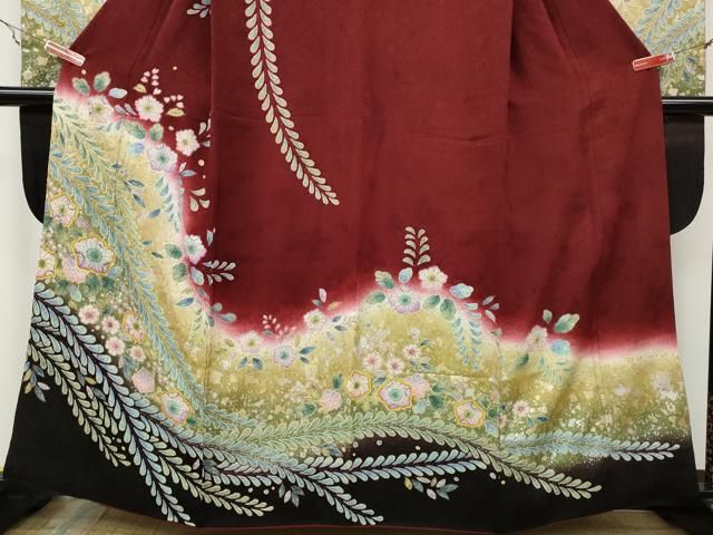 平和屋着物○豪華振袖 辻が花 絞り 暈し染め 金銀彩 やまと誂製 正絹