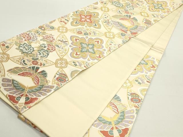 六通柄袋帯 唐織